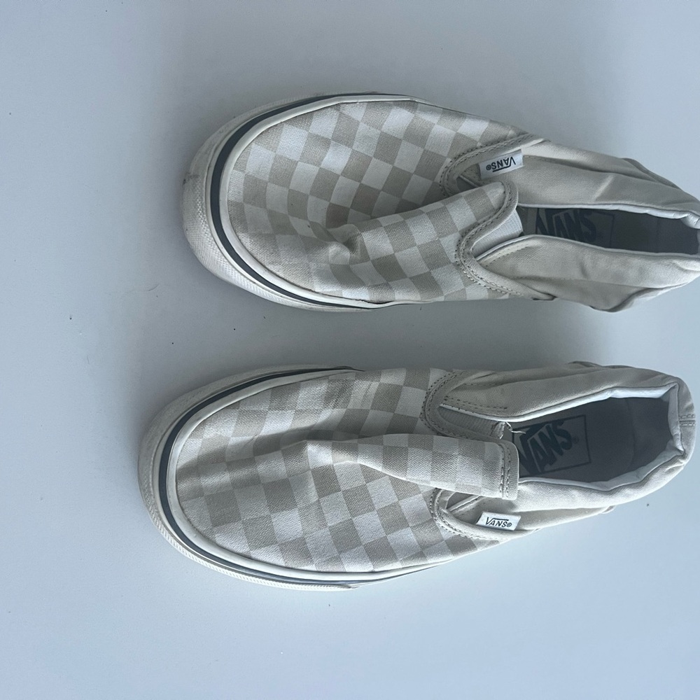 Vans Checkered Slip-On Shoes - White